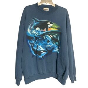 Blue Graphic Men's Sweater